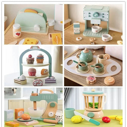 Wooden Kitchen Pretend Educational Toy