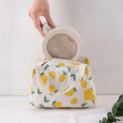Insulated Canvas Lunch Bag