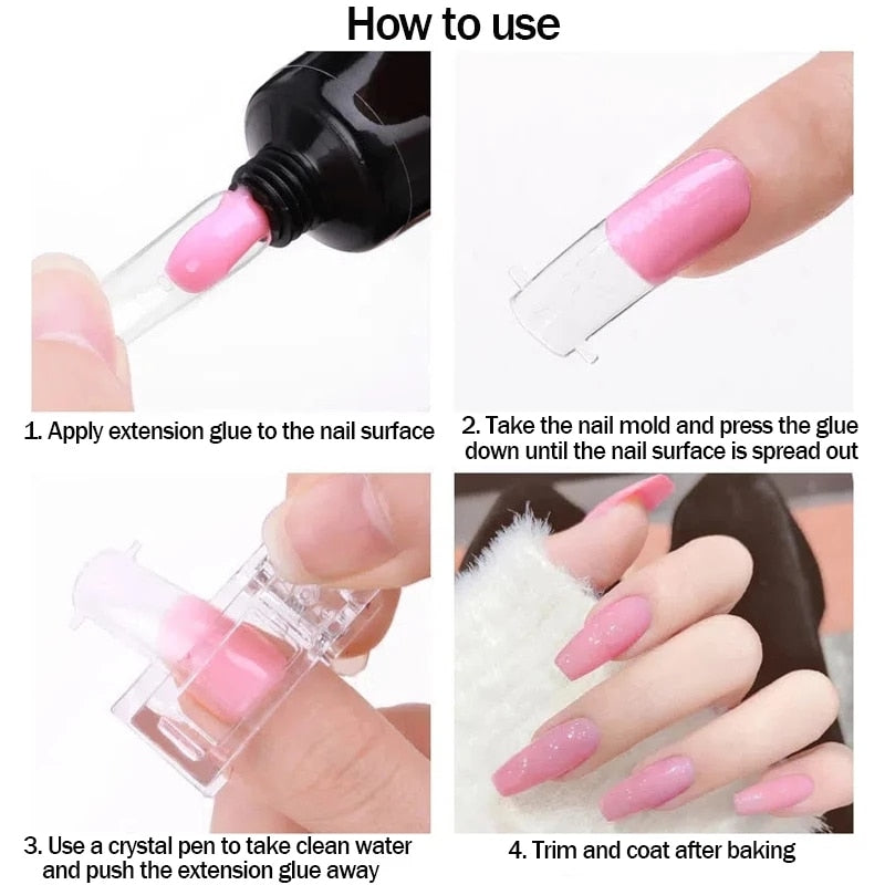 Acrylic Nail Clip Transparent Gel