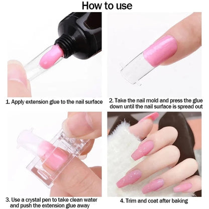 Acrylic Nail Clip Transparent Gel