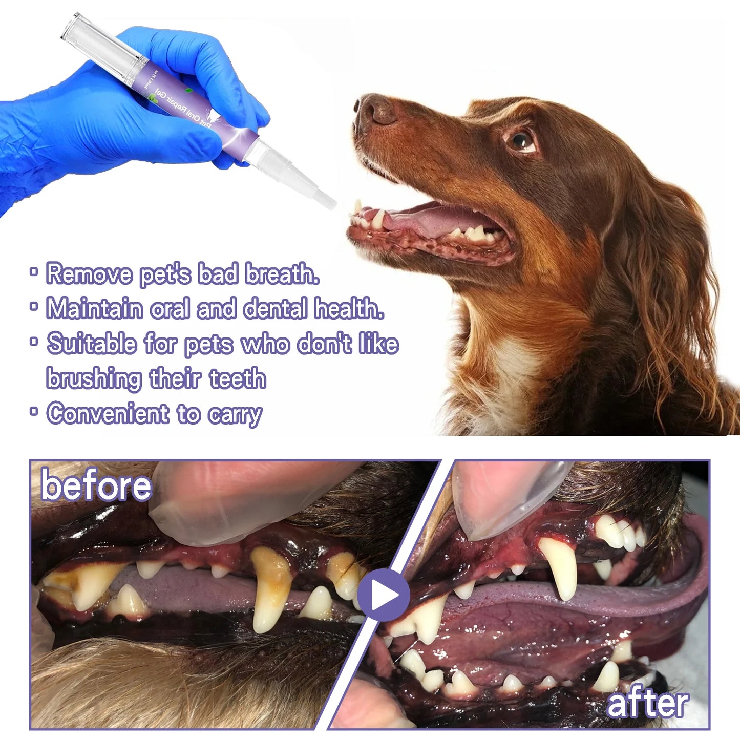 Pet Dental Care Gel Pen for Dogs & Cats