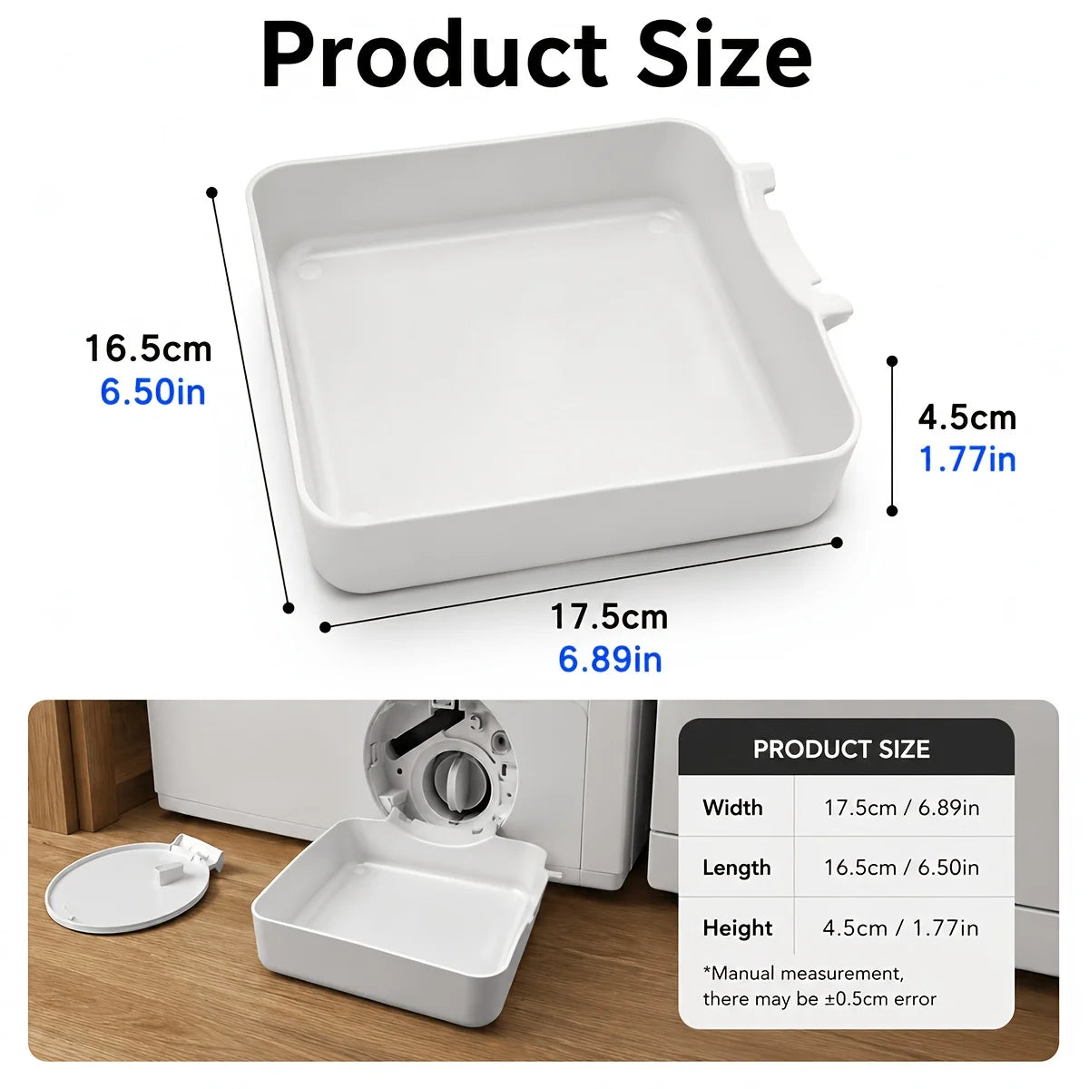 Washing Machine Drainage Tray for Lint Filter Cleaning
