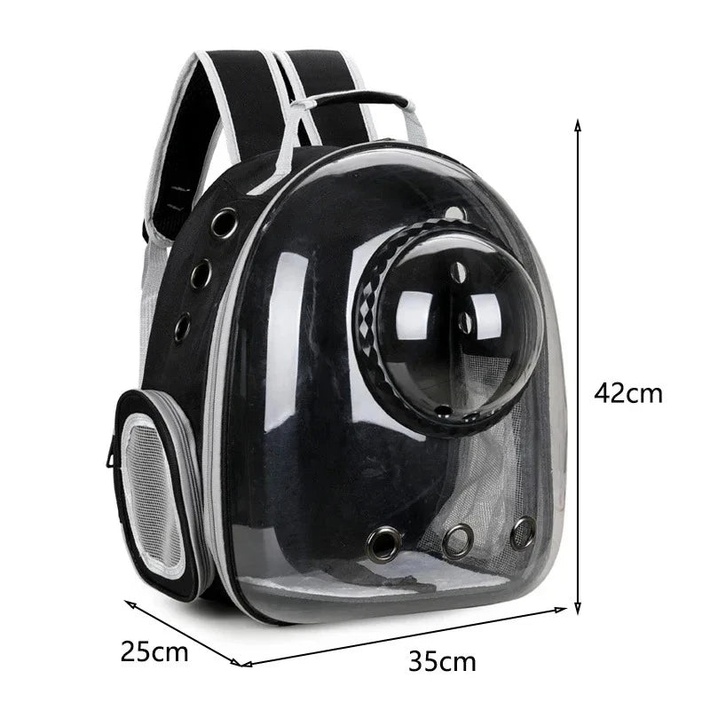 Transparent Space Capsule Pet Carrier Backpack – Portable Cat & Dog Bag
