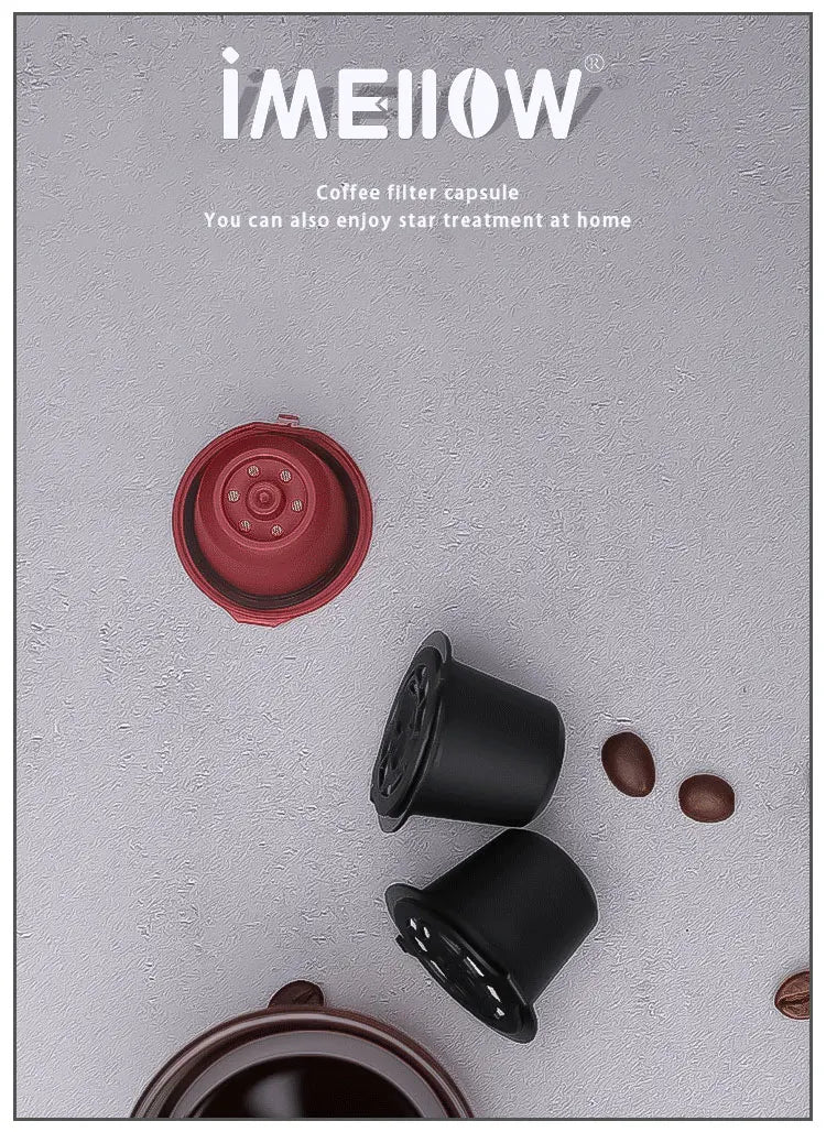 Refillable Nespresso-Compatible Coffee Pods with Reusable Filters & Accessories