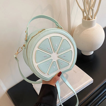Citrus Slice Round Crossbody Bag