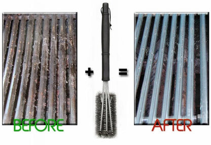 360° Stainless Steel BBQ Grill Cleaning Brush with Long Handle