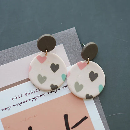 Heart Pattern Long Earrings
