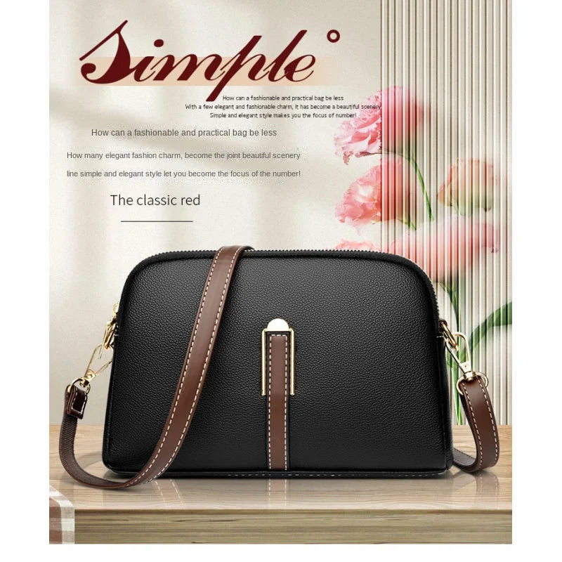 Women’s Genuine Cowhide Leather Crossbody Messenger Bag