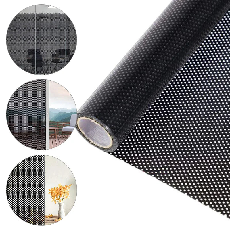 Self-Adhesive One Way Privacy Mesh Window Film