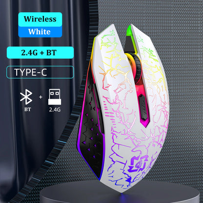Silent RGB Wireless Gaming Mouse with Type-C Charging