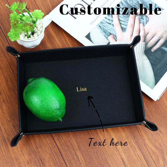 Personalised PU Leather Catchall Tray