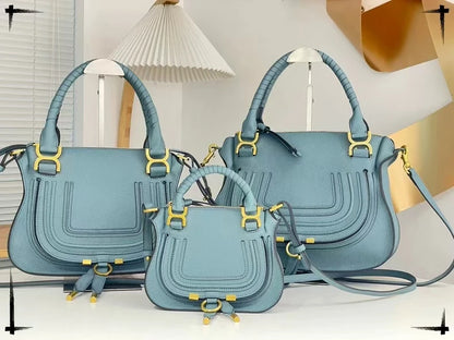 Vintage Genuine Leather Saddle Crossbody Bag for Women