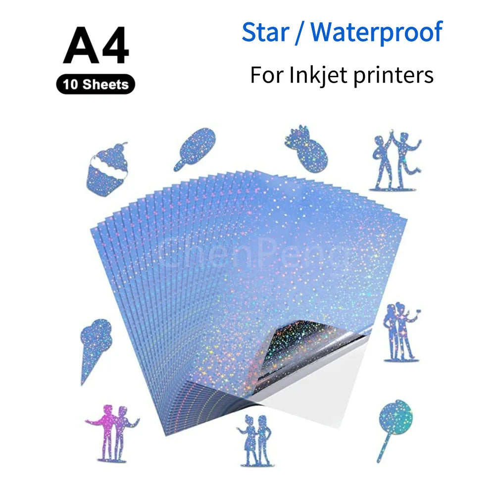 A4 Holographic Printable Vinyl Sticker Paper