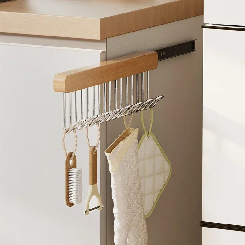 Retractable Wooden Wall Hanger