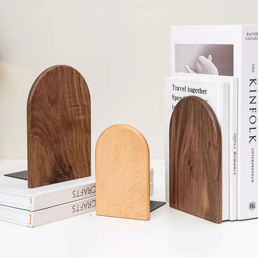 Natural Wooden Bookends