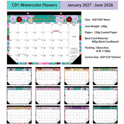 2027 Large Wall Calendar Planner – 18 Month Monthly Organizer
