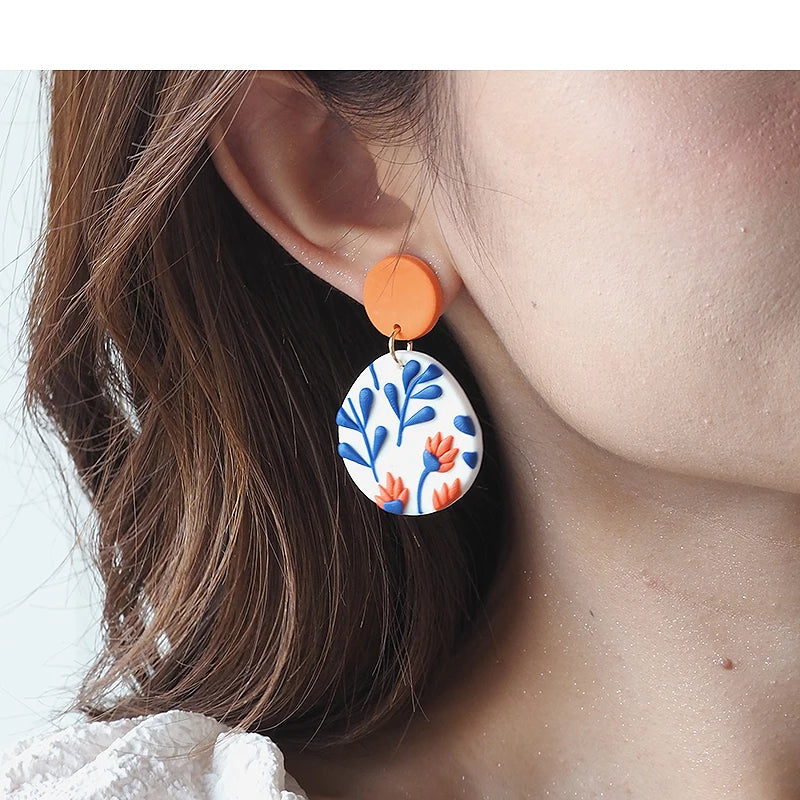 Classic Bohemiam Drop Bright Color Earrings