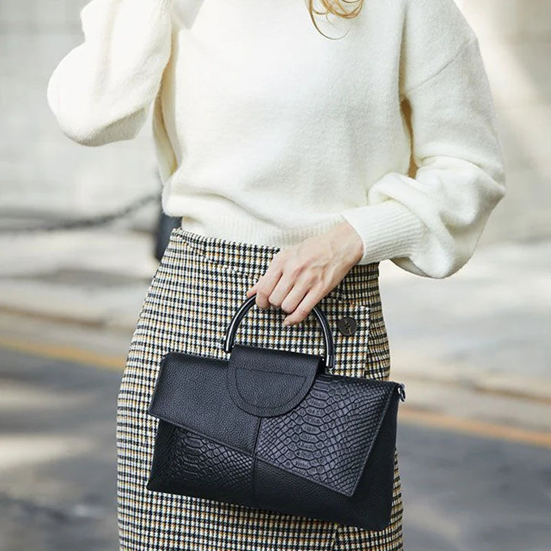 Soft PU Leather Flap Handbag