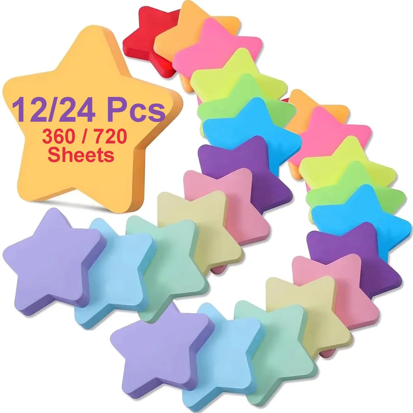 Colorful Star Sticky Notes Memo Pad Set