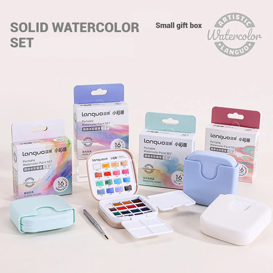 Portable Solid Watercolor Paint Set