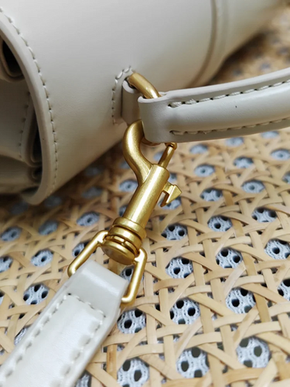 Genuine Split Leather Top Handle Satchel Bag