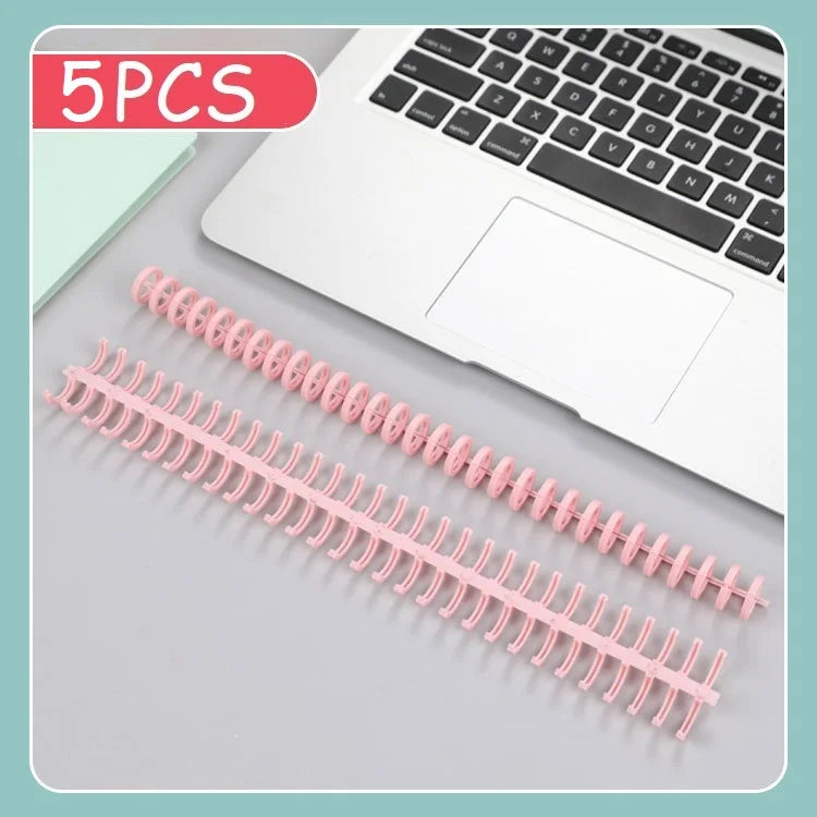 5-Pack Spiral Binder Rings for A4 Loose Leaf Notebooks