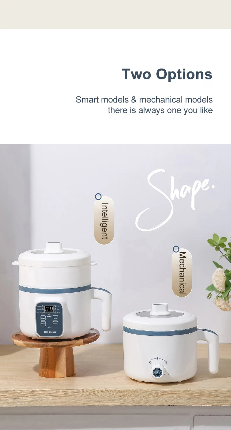 Compact Electric Rice Cooker & Food Steamer