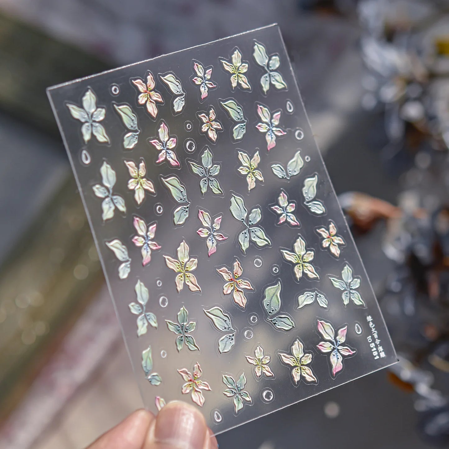 5D Cherry Blossom Nail Art Stickers