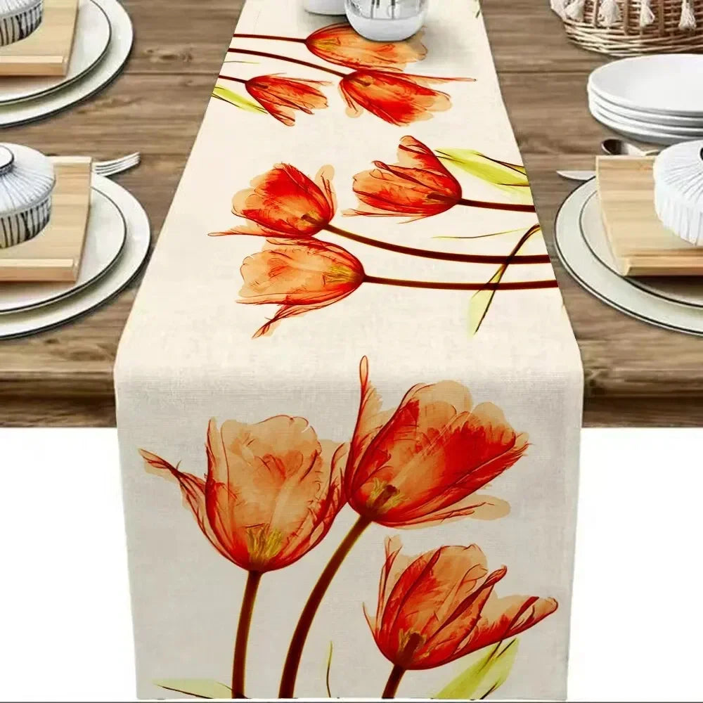 Tulip Linen Table Runner 13×70 Inch