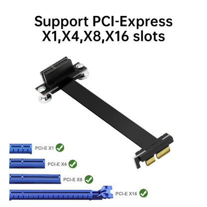 PCIe 3.0 x1 Right Angle Riser Extension Cable