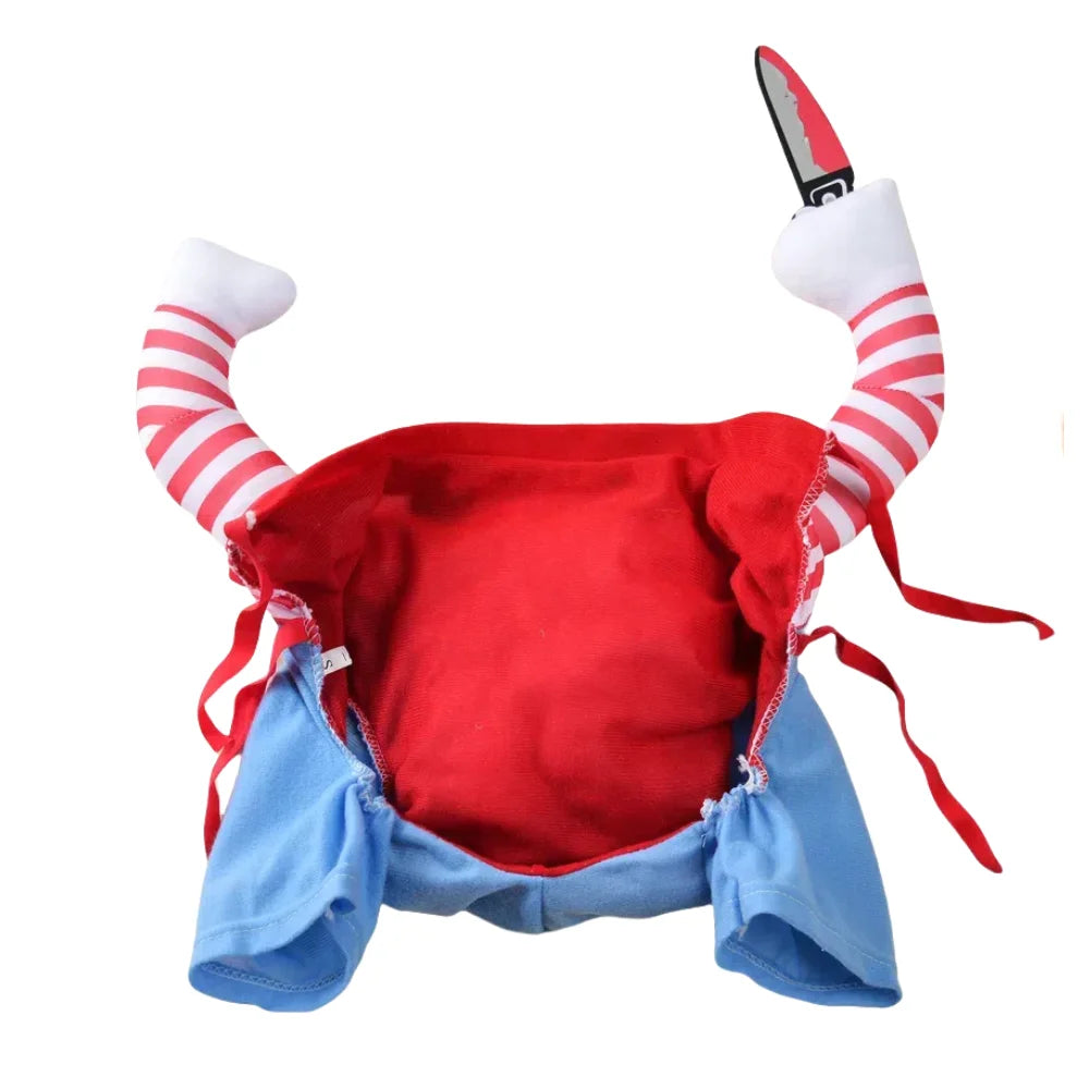 Funny Cosplay Pet Costume with Plush Knife