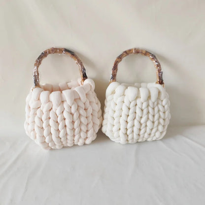 Chunky Knit Bucket Handbag