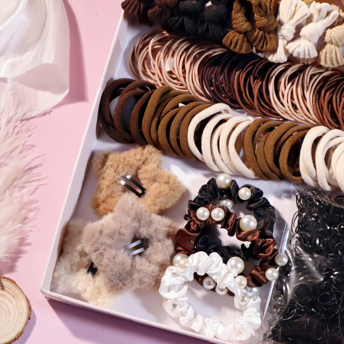 Brown Hair Accessories Set