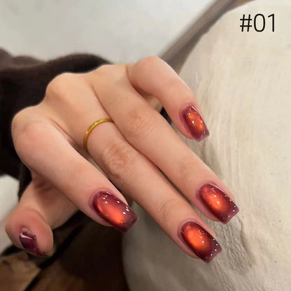 Brown Gold Cat Eye Gel Nail Polish