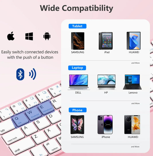 Mini Foldable Bluetooth Keyboard
