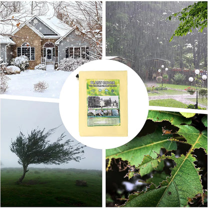 Breathable Winter Plant Protection Cover with Zipper & Drawstring
