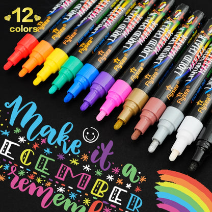 12PCS/Set Liquid Chalk Marker Pens Erasable