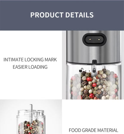 Electric Spice Grinder Set with Charging Base