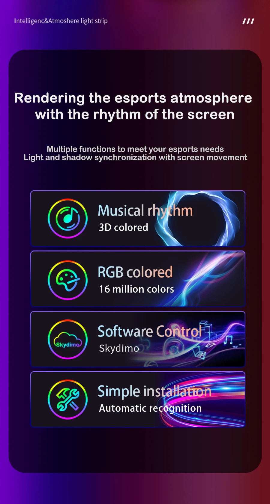 Smart RGB Gaming Monitor Backlight LED Strip