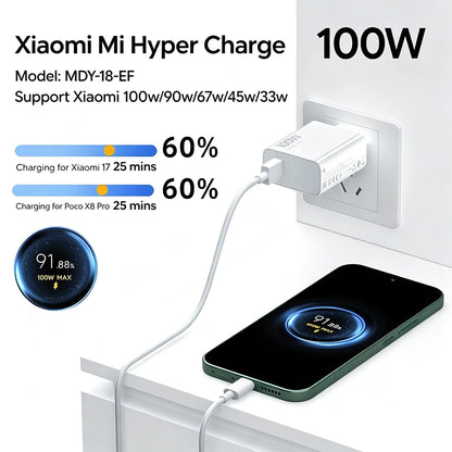 Xiaomi 100W HyperCharge Fast Charger with Type-C Cable