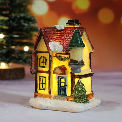 LED Mini Christmas House Ornament