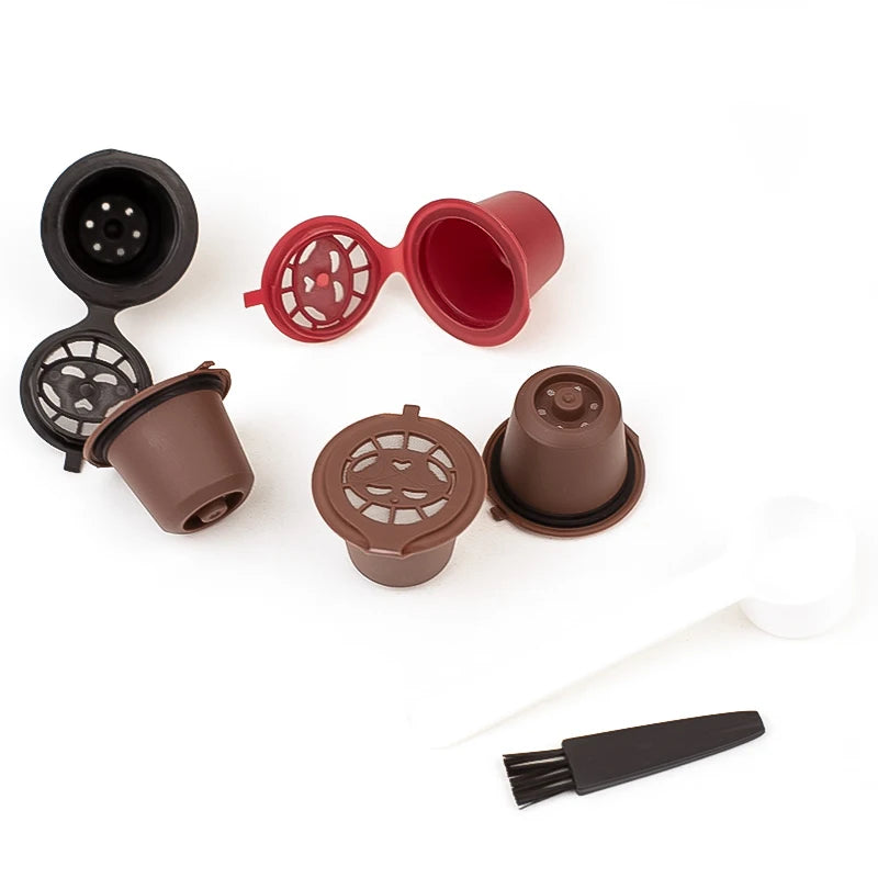 Refillable Nespresso-Compatible Coffee Pods with Reusable Filters & Accessories