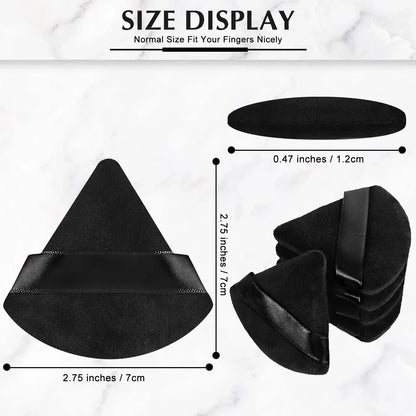 Triangle Velvet Makeup Powder Puff Set