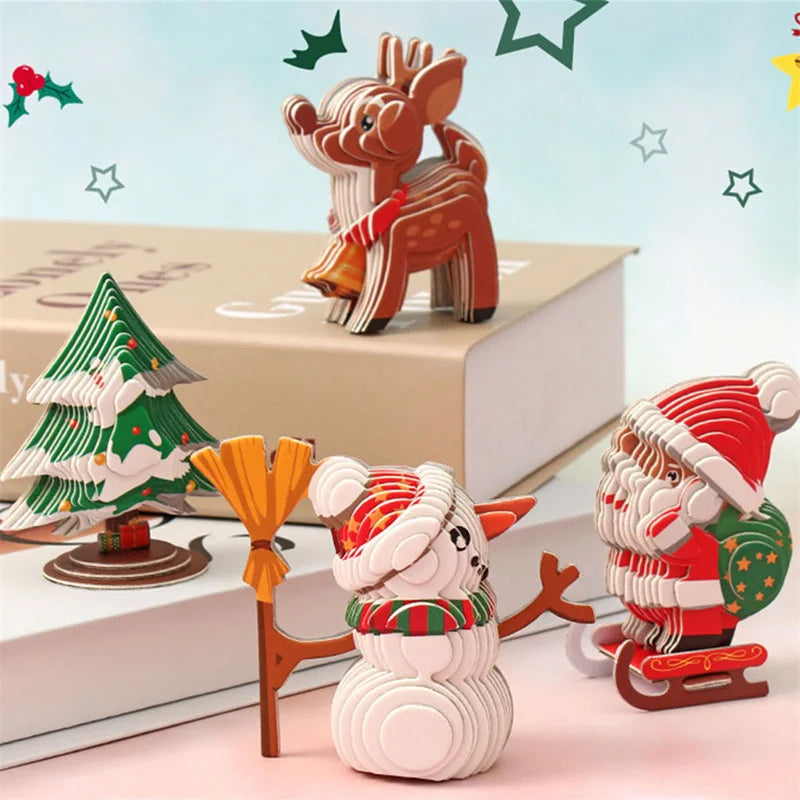 3D Santa Claus Christmas Paper Puzzle