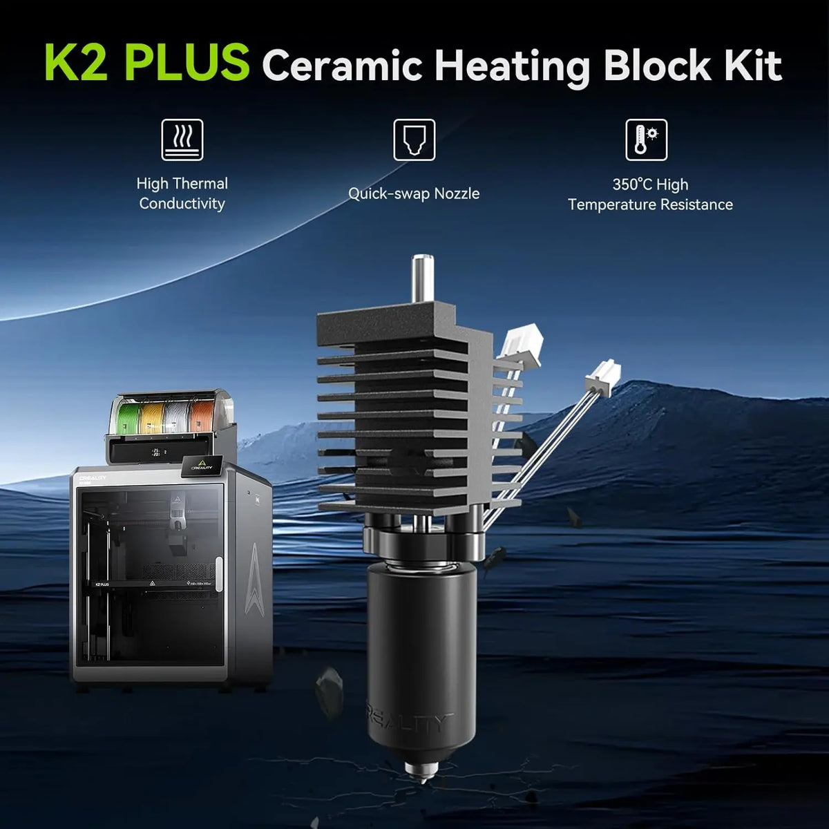 Creality K2 Plus All-Metal Ceramic Hotend Kit