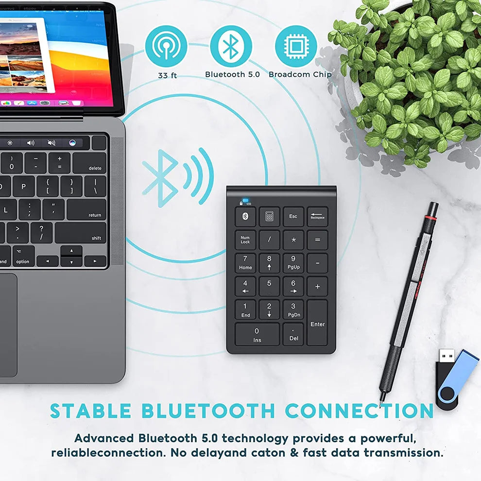 Rechargeable Bluetooth Numeric Keypad