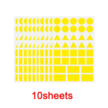 360-1080pcs Colored Triangles Rectangular Dot Stickers for Kids