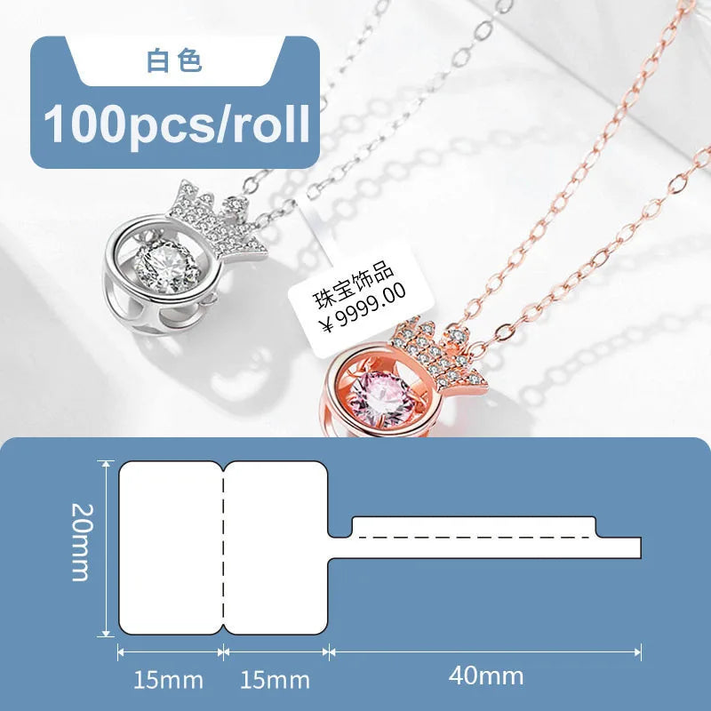 Thermal Jewelry Price Label Stickers