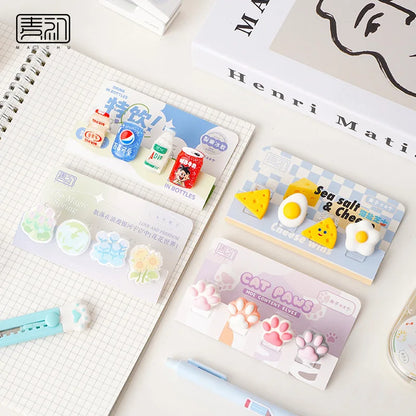 Cute Cat Paw Mini Paper Clip Bookmark