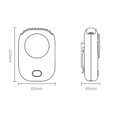 Wearable Personal 3 Speed USB Portable Fan